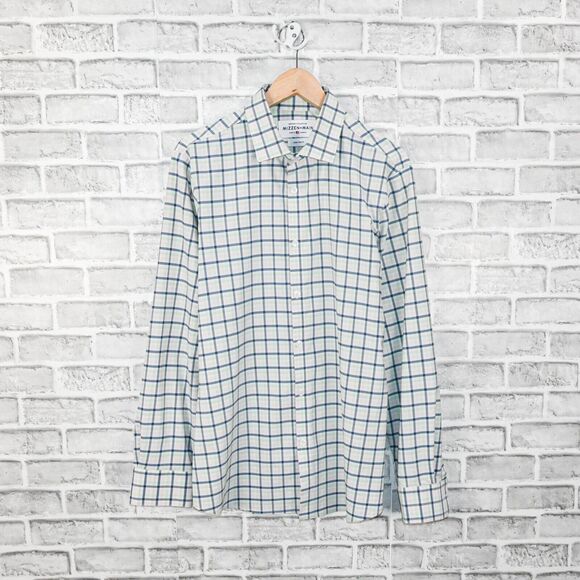 Mizzen + Main Men's Trim fit Button up Shirt Multi color check size Large - Picture 1 of 5